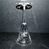 Set of 6 Roemer wine glasses Crystal flutes engraved garland 1900