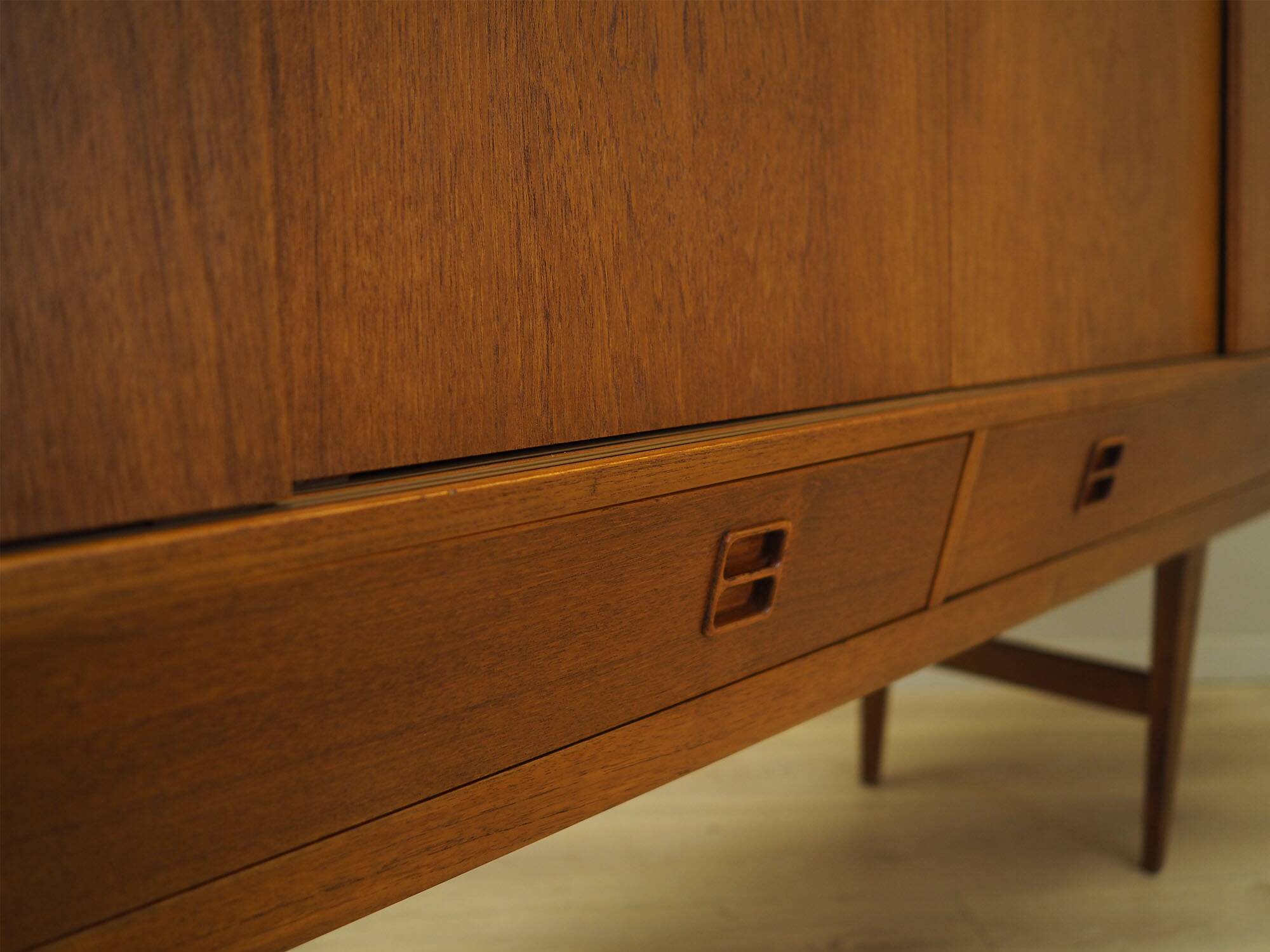 Teak highboard, Danish design, 1960s, manufactured in Denmark