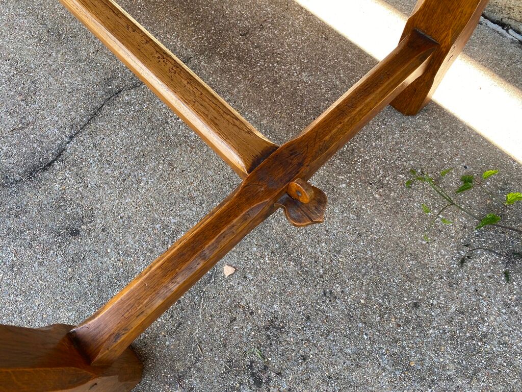 Dining farm table for 8 people in solid oak with 1 drawer 1950 200x85x79cm