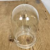 Applique murale vintage en porcelaine blanche avec verre transparent, années 1960