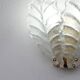 Set of 2 Taormina, Elegant Murano Wall Light Transparent Leaves, 1970