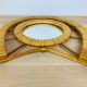 Miroir soleil rotin vintage 37 cm