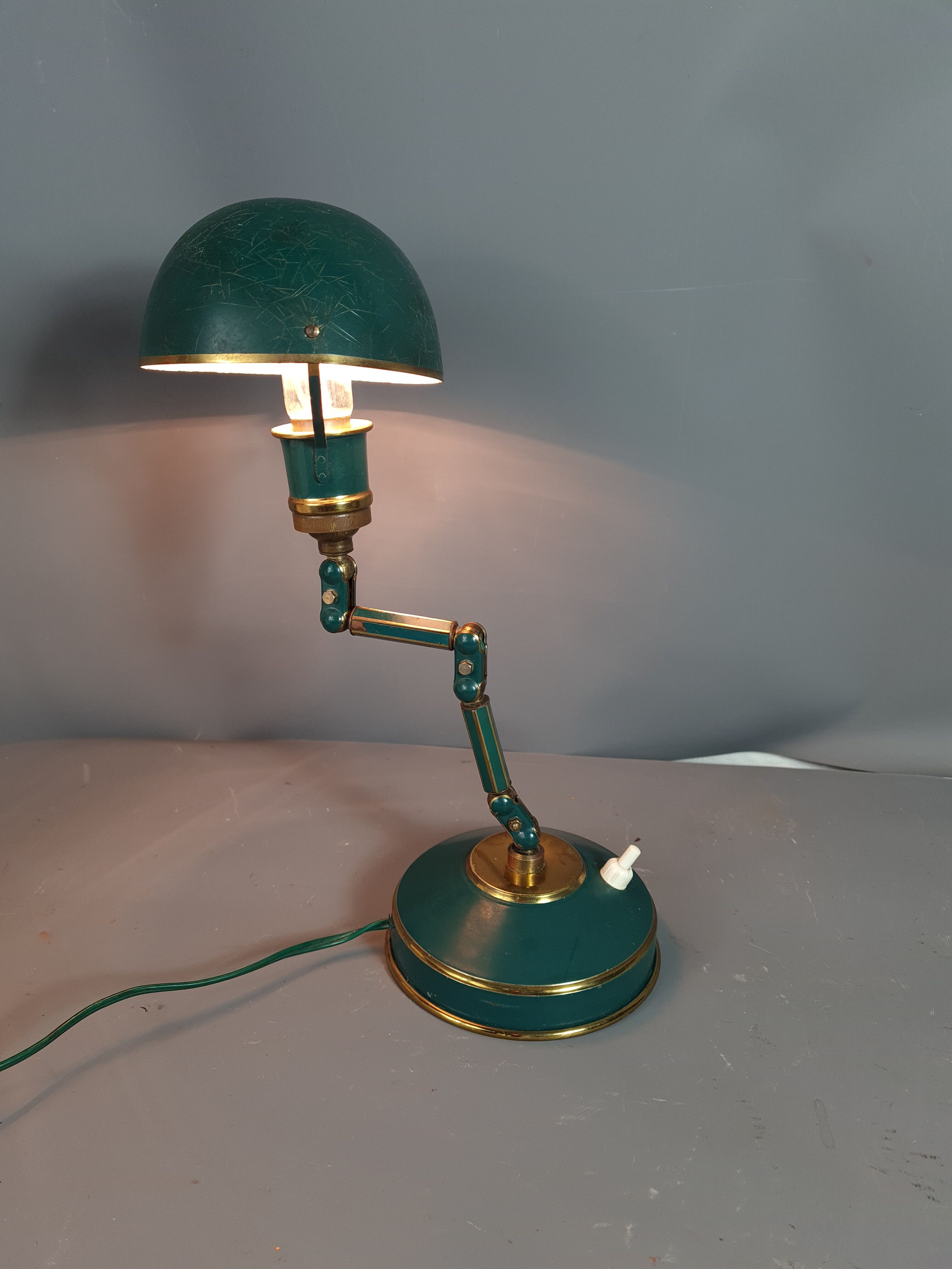 Articulated lamp to lay in bronze lay brass 1950