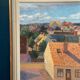 Large Original Swedish Oil on Panel – "Urban Landscape" by Wilhelm Matton – Signed – Dated 1947 – Framed – 83 × 73 cm (32.7 in × 28.7 in)