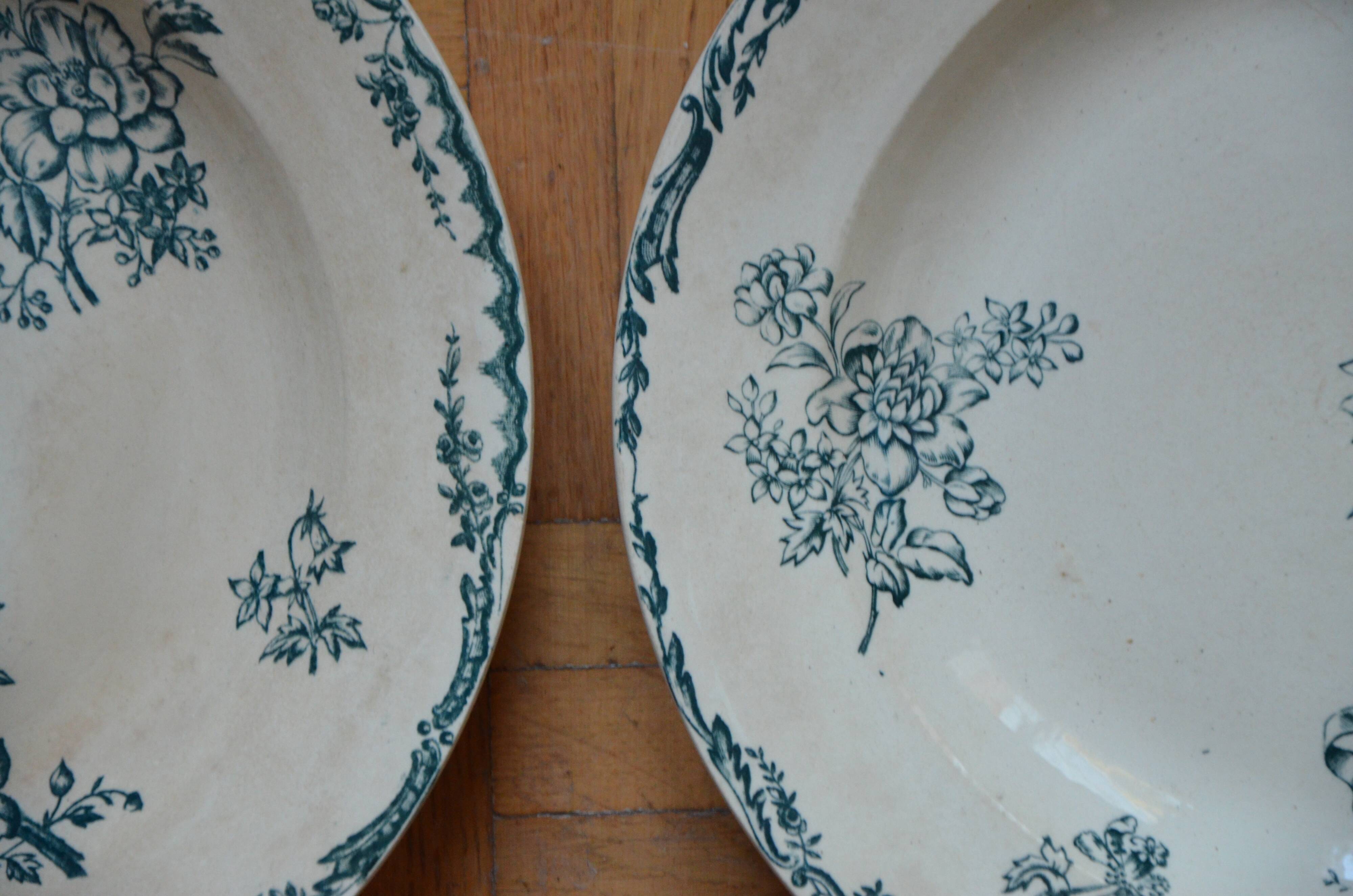 Lot 6 plates old creves Saxony