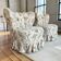 Set of 2 vintage floral patterned cocktail chairs.