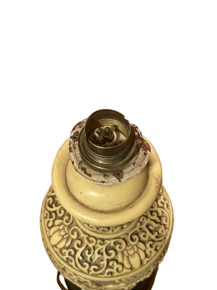 Asian style electrified lamp base