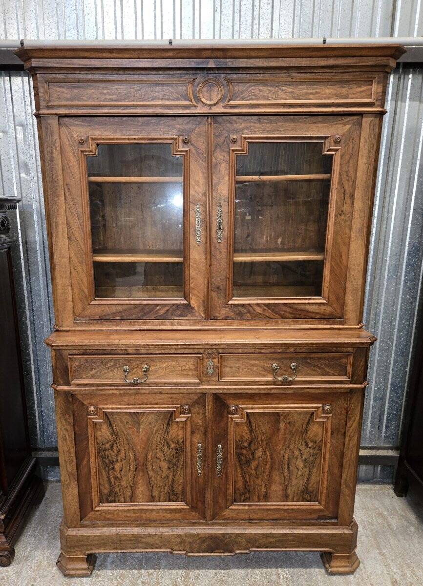 buffet bibliothèque époque Louis Philippe en noyer
