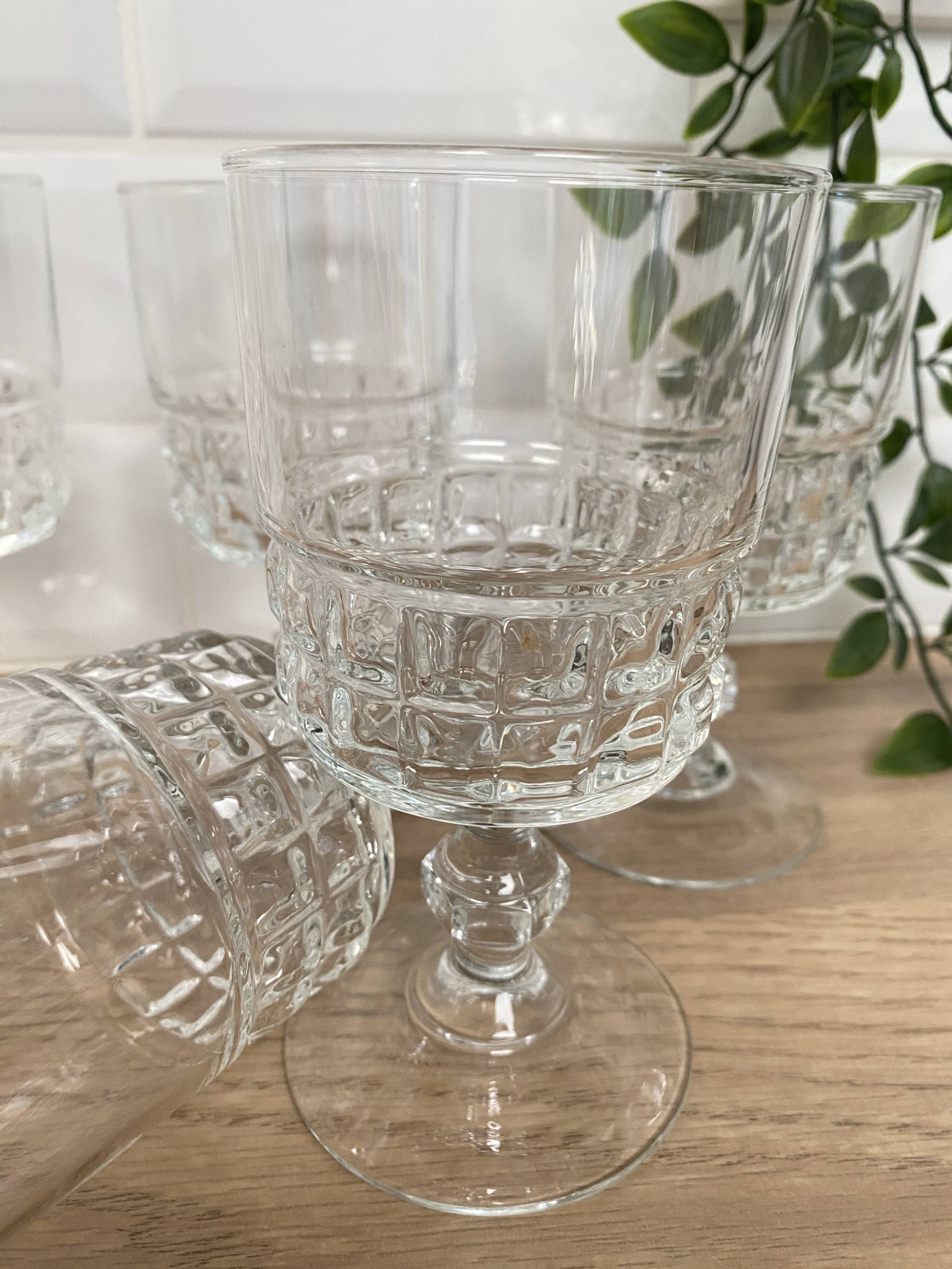 Set of 5 Luminarc Quadrille water glasses