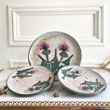Ceramic plates decoration thistles