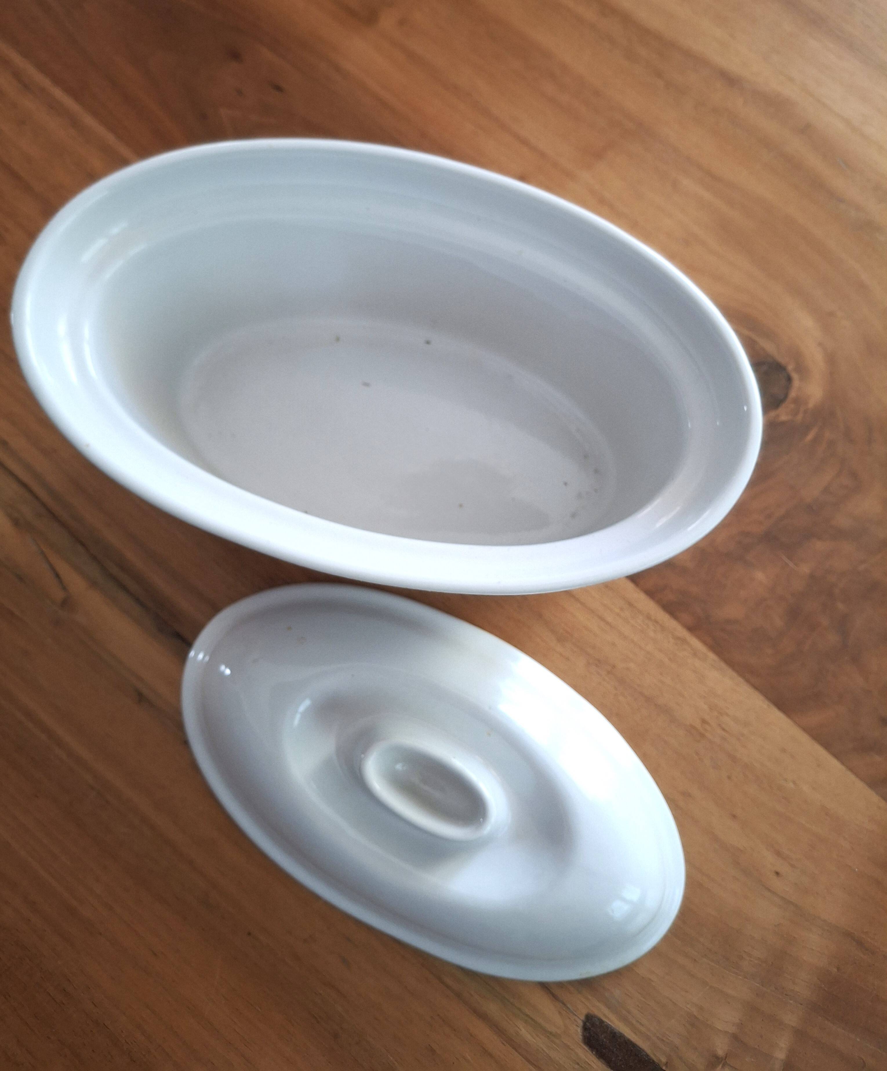 White earthenware terrine