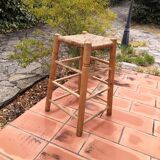 Tabouret en jonc et bouleau 1960