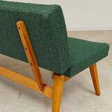 Banquette / Daybed modulable par Tatra , tissu bouclette chinée vert 1960