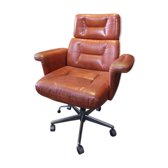 Scandinavian leather office ARMchair