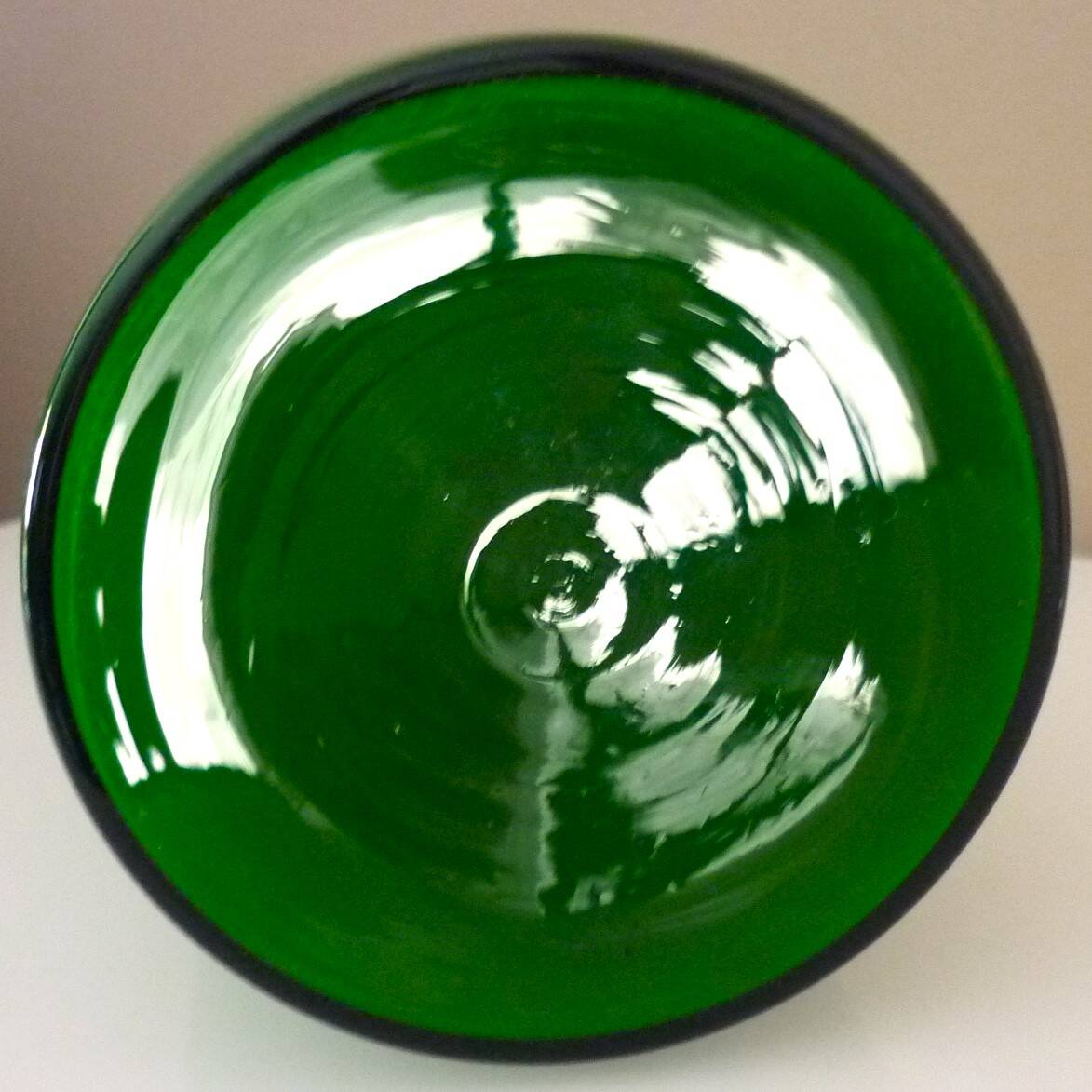 Blown glass bottle vase, Otto Bauer design for Holmegaard, 1970s