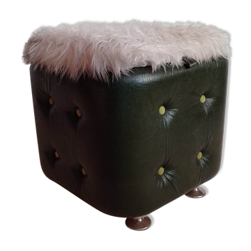 Space pouf with storage from the 70