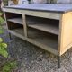 Antique workshop cabinet with sliding doors