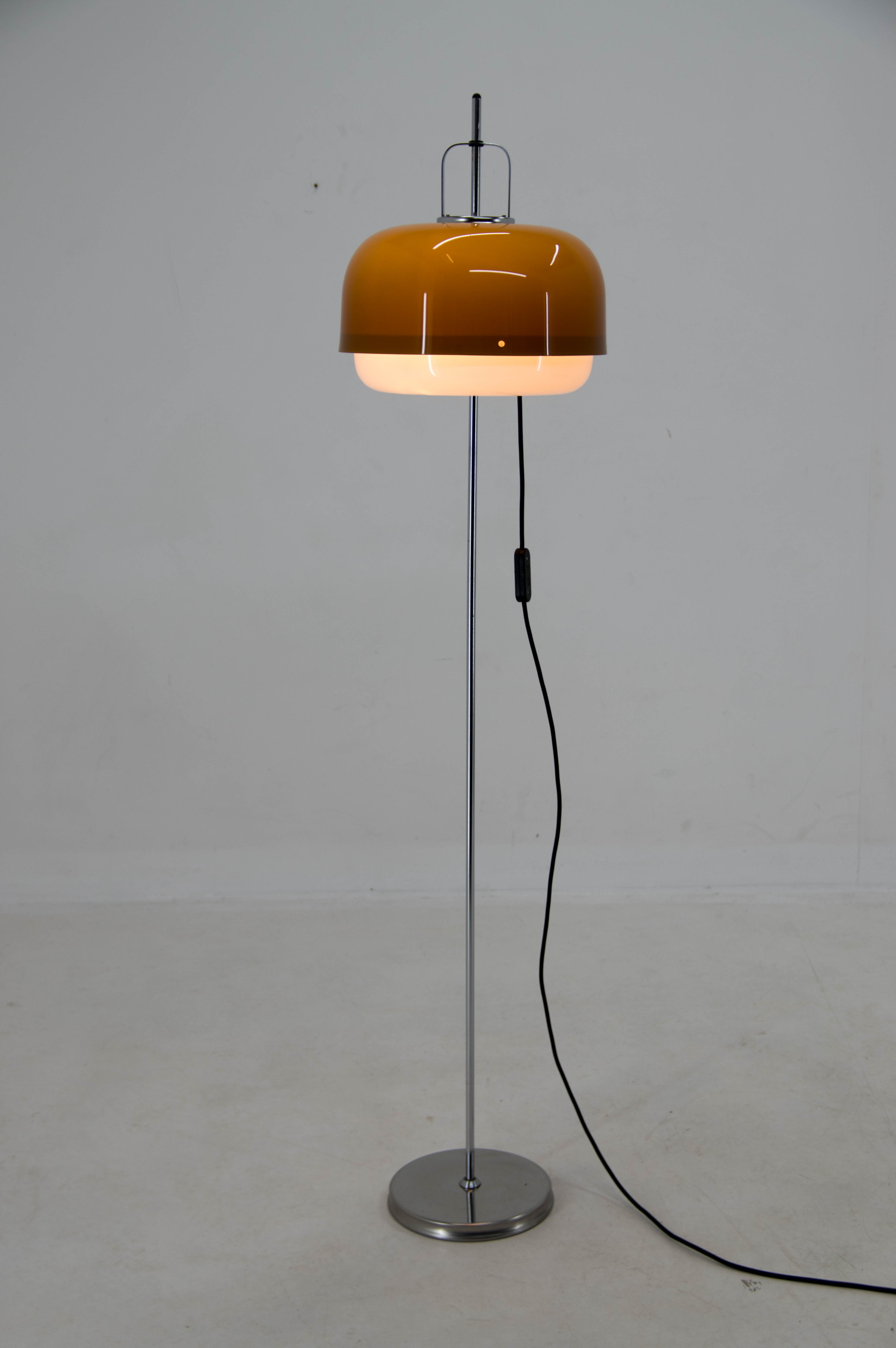 Midcentury  Floor Lamp by Meblo Designed by Harvey Guzzini, Italy, 1970s