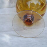 Amber glass standing vase