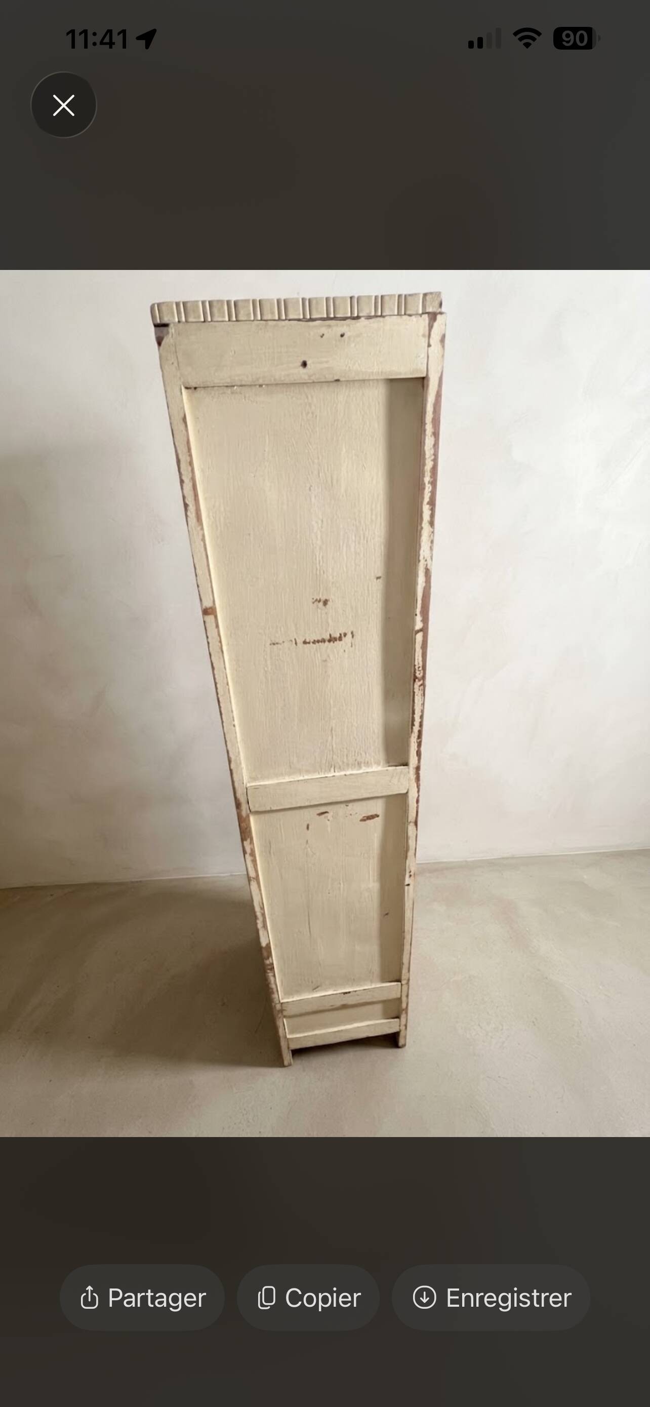 Bibliothèque en bois vintage