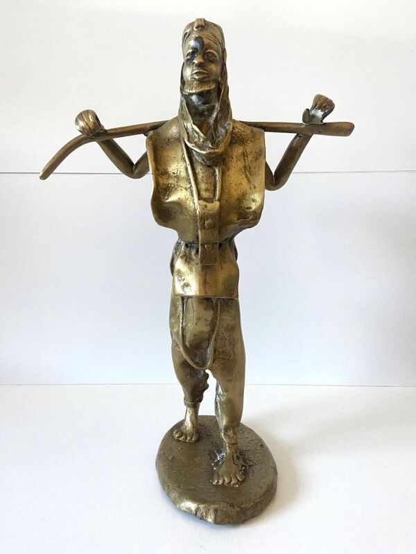 Ancienne Statuette Sujet Figurine Art Africain Ethnie Mossi Bobo Burkina