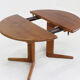 Vintage Danish oval extendable dining table solid teak 1960s XL
