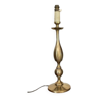 Vintage baluster lamp in golden brass 51cm