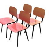 Vintage set of 4x Friso Kramer Revolt chairs Ahrend de Cirkel dutch design