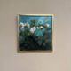 Original Swedish Oil on Canvas – “White Flowers” by M. Jakobsson – Signed – Vintage & Framed – 46 × 44 cm (18.1" × 17.3")