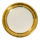 Beautiful, heavy, round Italian brass mirror from the 1960s