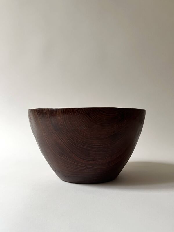 Grand saladier / corbeille scandinave en teck véritable 1970