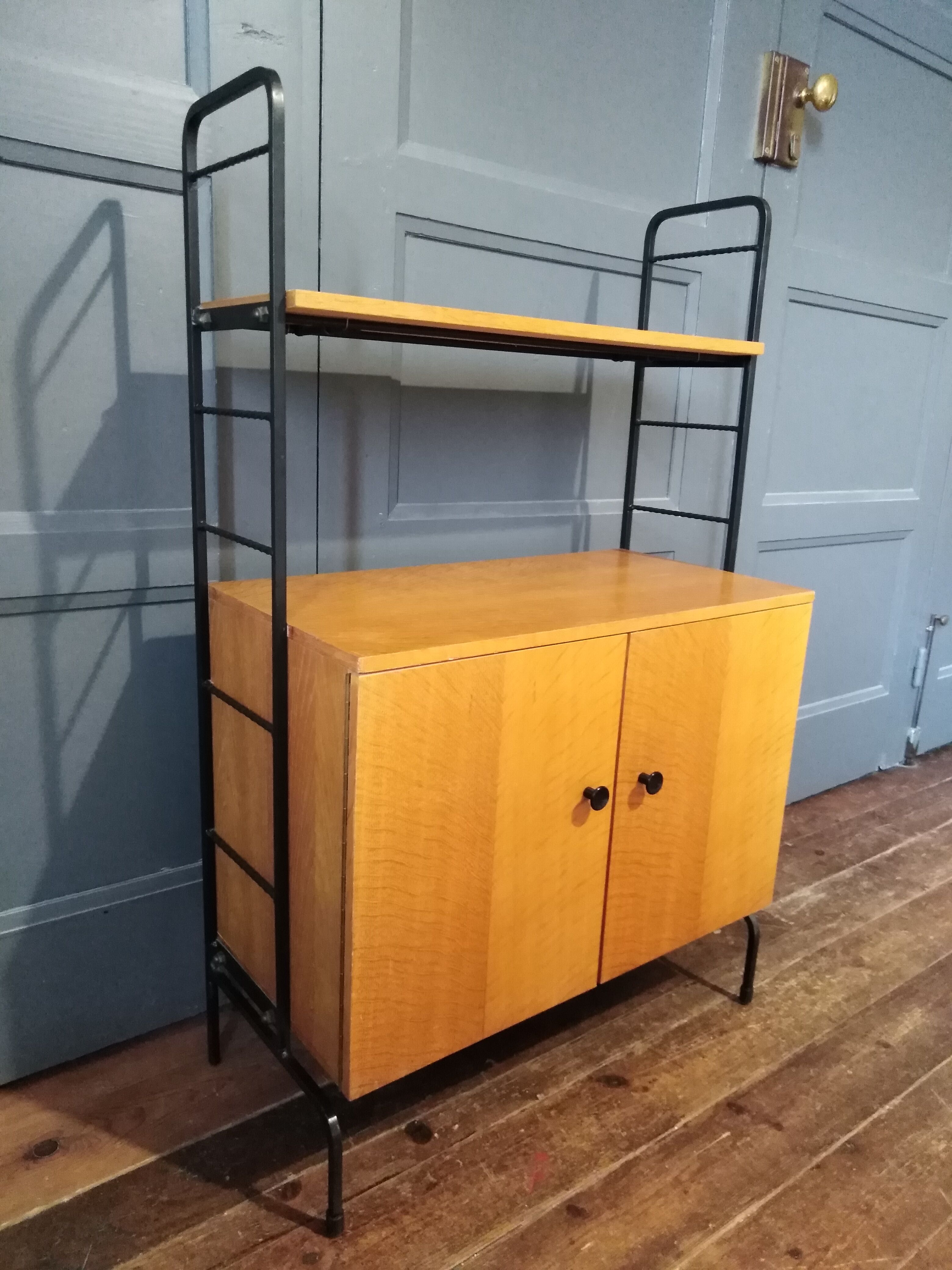 Vintage Scandinavian self-supporting shelf cabinet 1960