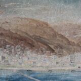 20th century oil on canvas by E.Dulau "View of the Côte d'Azur"