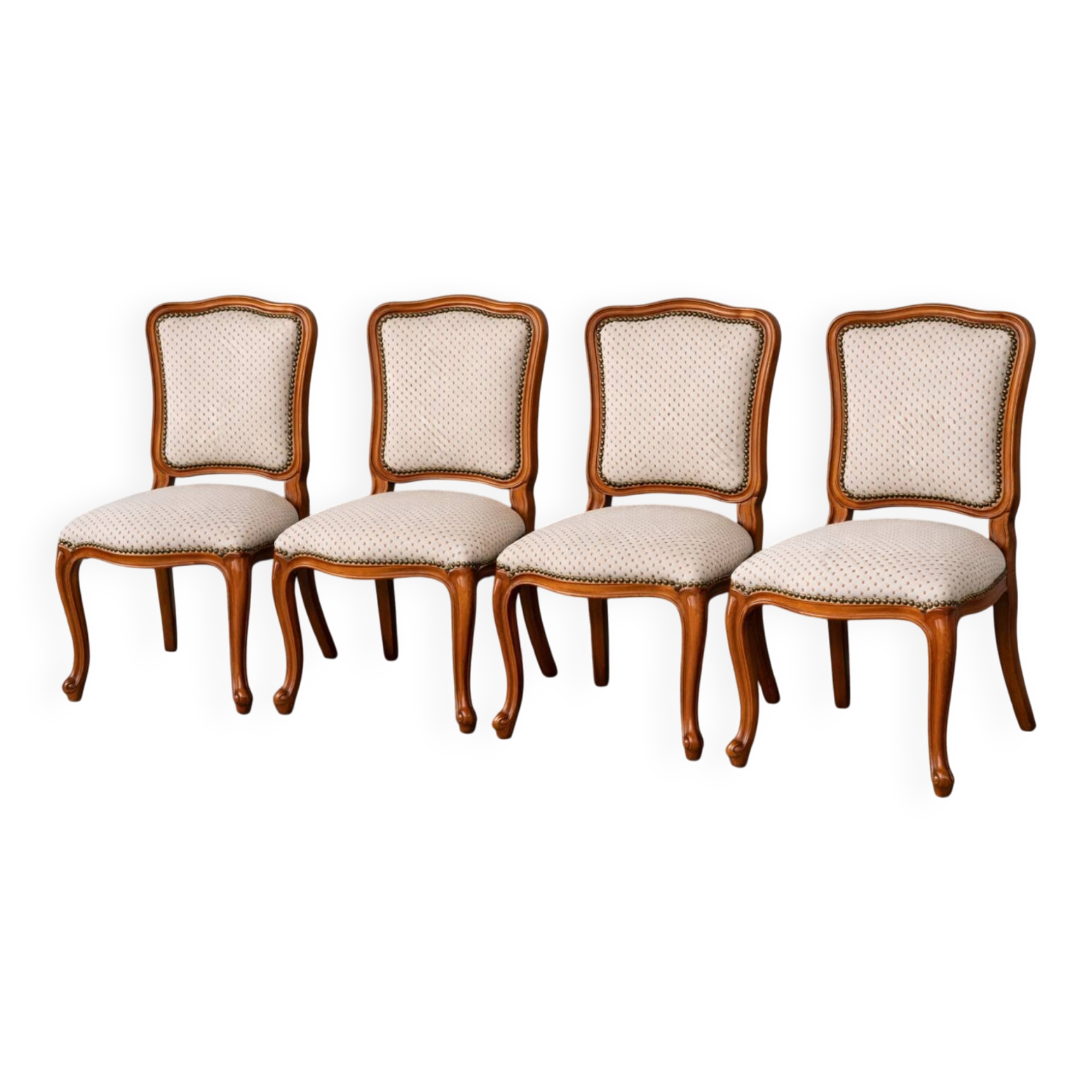Lot de 4 Chaises Vintage Style Louis XV / Louis Philippe