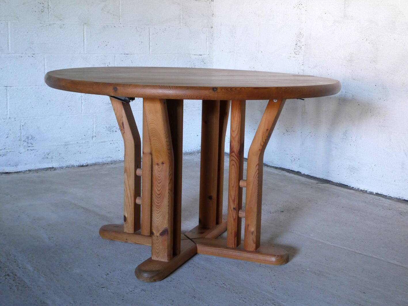 table à manger en pin, Pays Bas, 1970