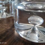 Set of 6 Long Drink glasses in crystalline thick base with air bubble