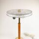 Mid-century Swedish table lamp in brass, crystal, and wood by Boréns.