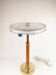 Mid-century Swedish table lamp in brass, crystal, and wood by Boréns.