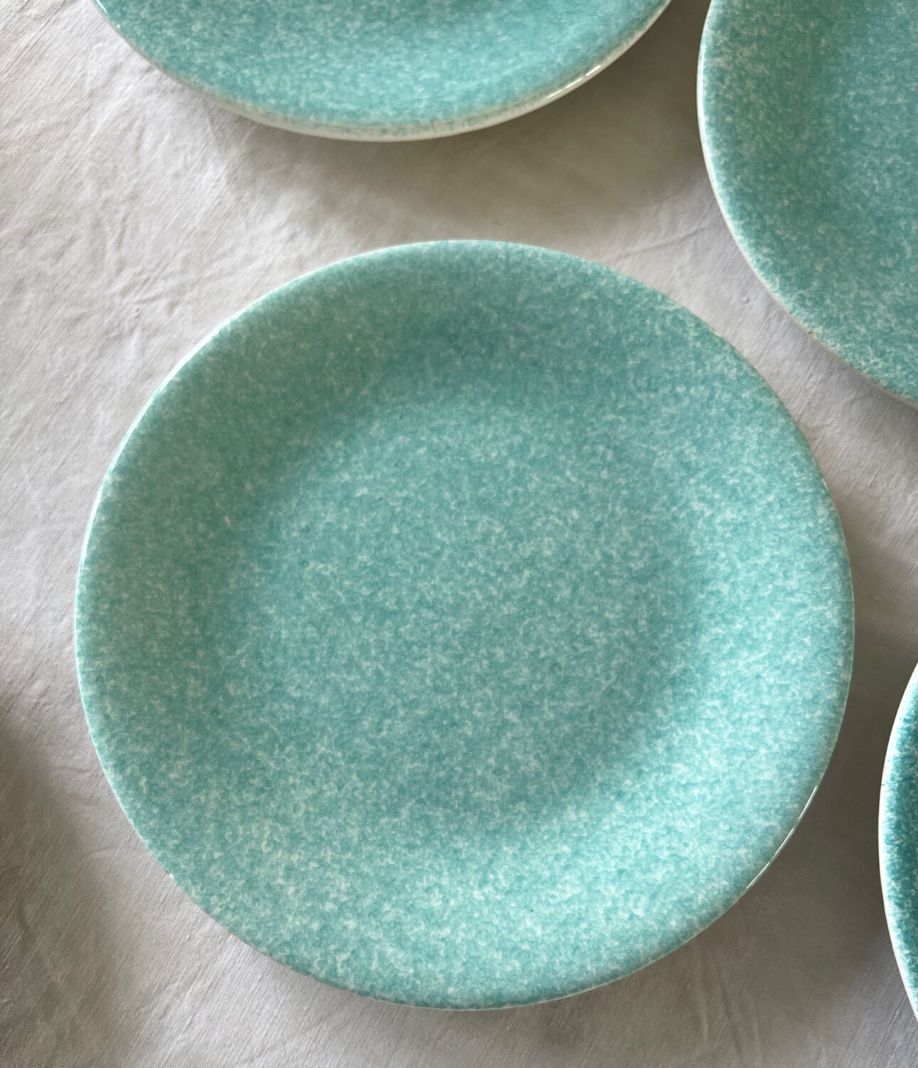 5 assiettes à dessert mouchetées Italiennes