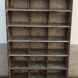 Shelf with metal lockers