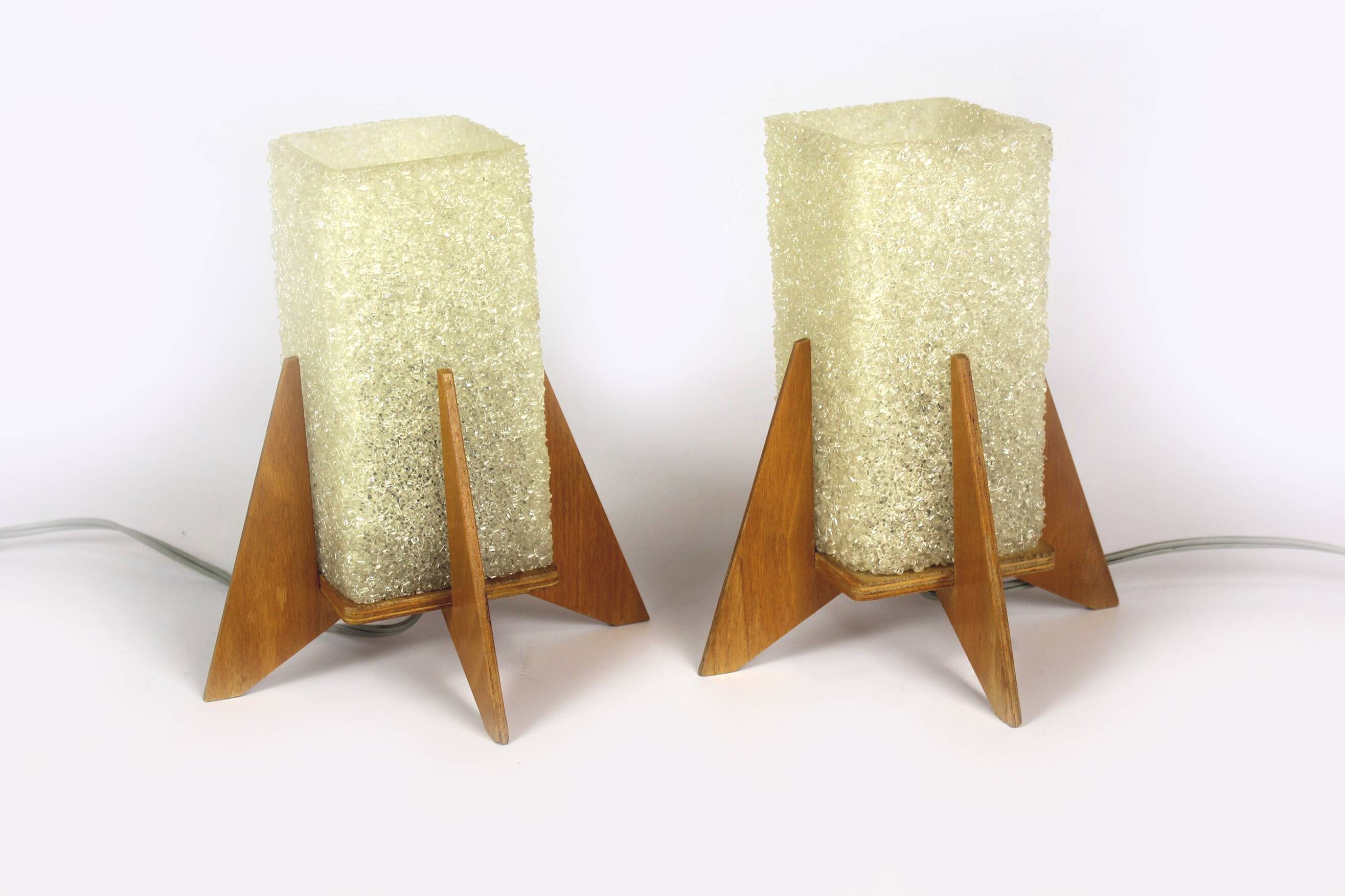 Rocket table lamps from pokrok zilina, 1970s, set of 2