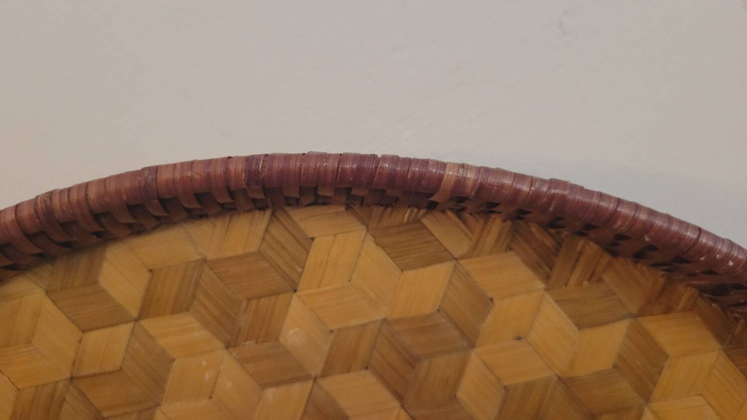 Small handmade bamboo tray from Cambodia