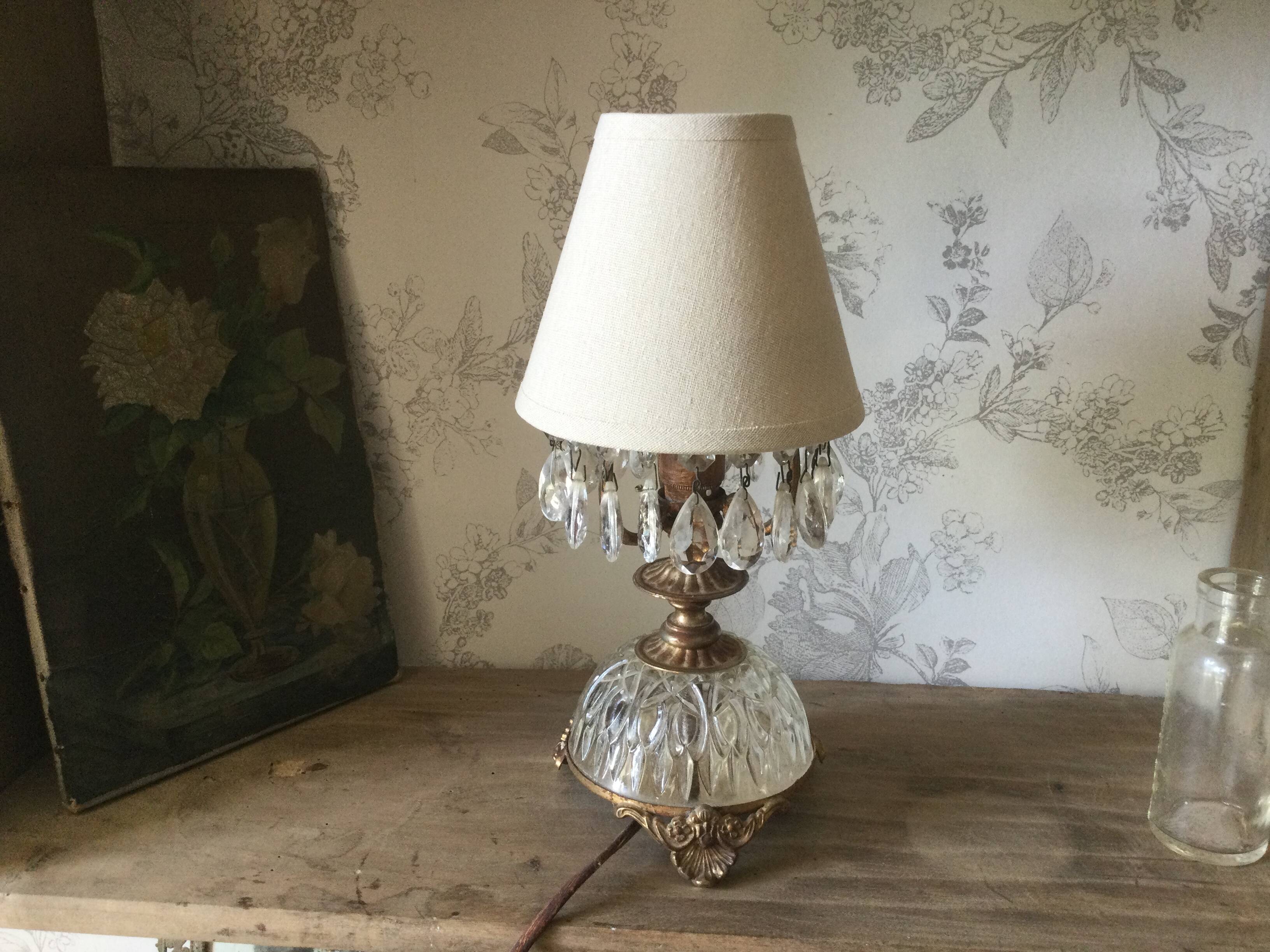 Small antique lamp with tassels