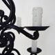 Large 12-light wrought iron hall or living room chandelier. 1960s-70s