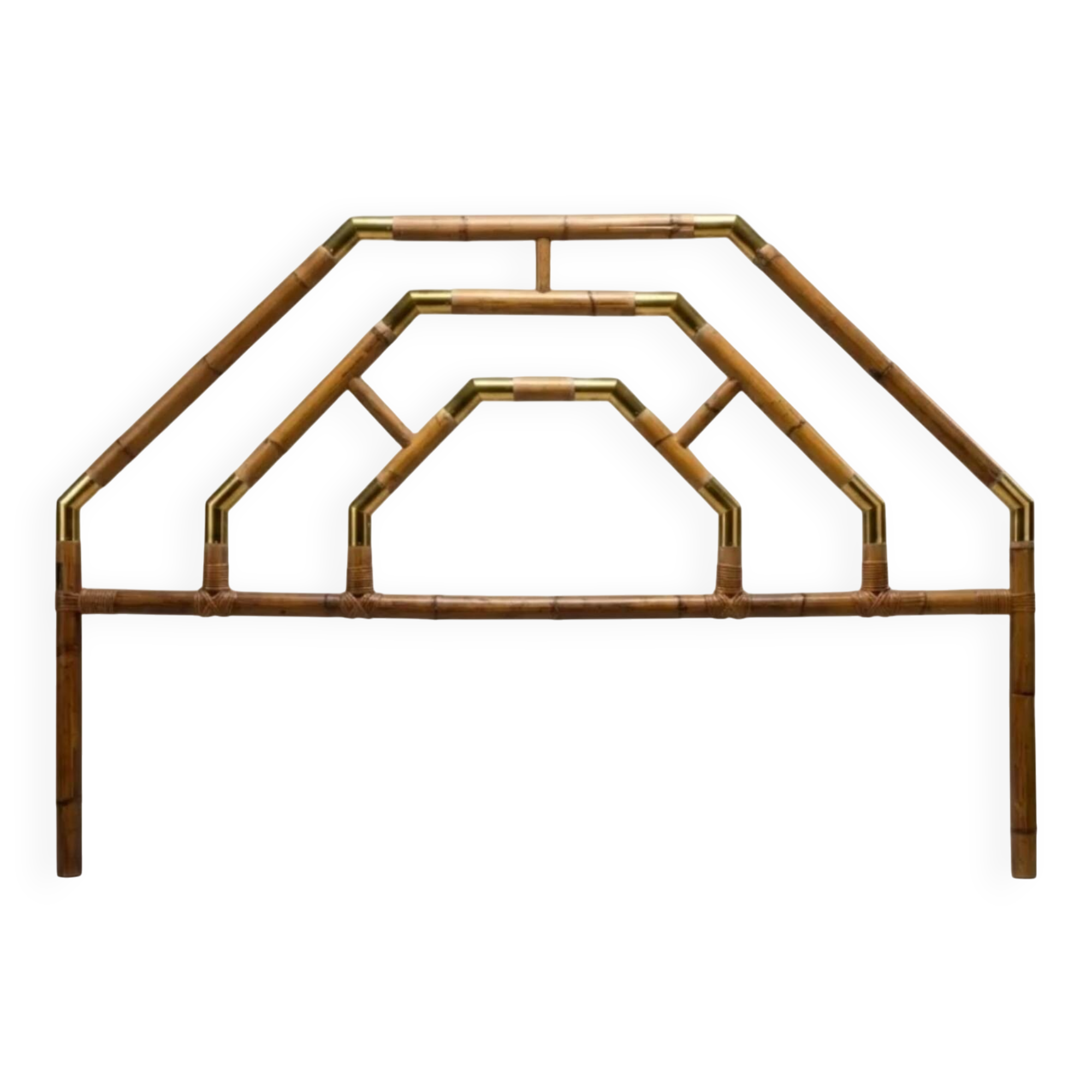 Mid-century headboard/footboard. Italy, 1960s