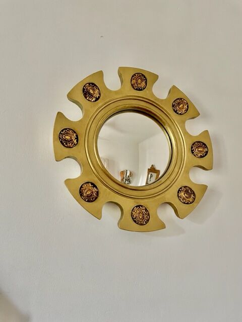 Mirror sun gilded wood 1960