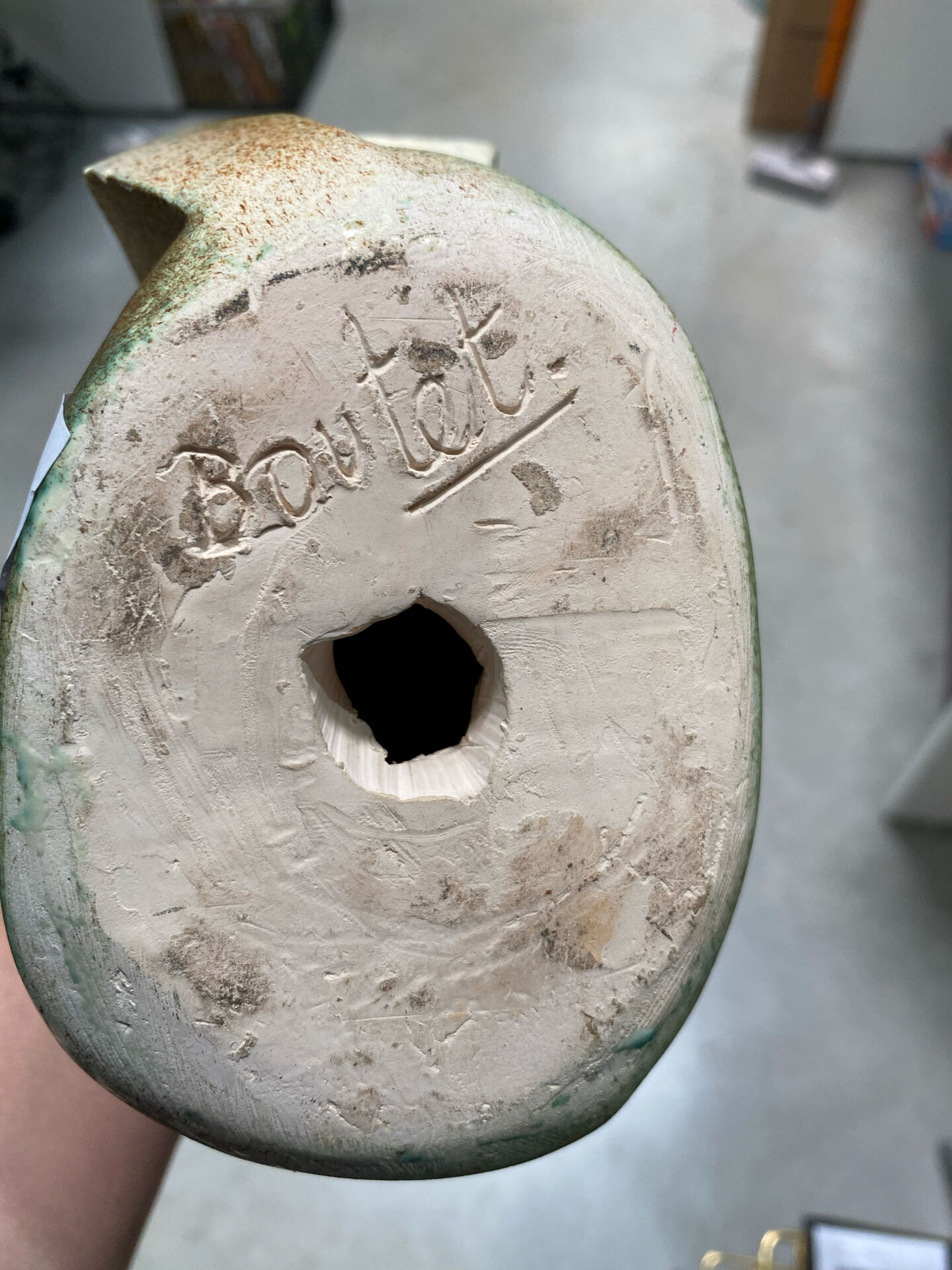 Brutalist Abstract Sculpture in Studio Ceramic – Signed Boutet