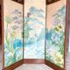 Art Nouveau screen 1900 floral decor