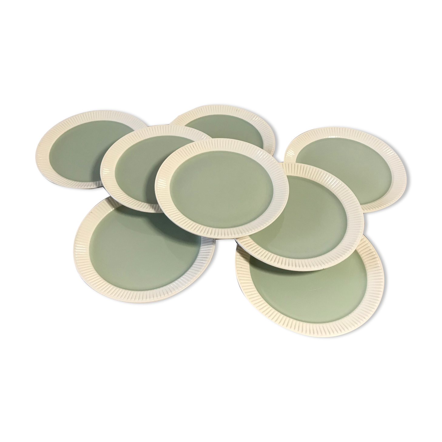 Set of 8 vintage flat plates capri by Villeroy Boch