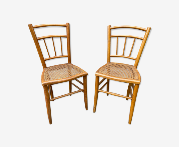 Paire de chaises viennoises bistrot Bois courbé